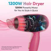 Vega Travel Pro 1000-1200W Hair Dryer for Women with Powerful Motor 2 Heat-Speed Settings VHDH-33