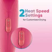Vega Travel Pro 1000-1200W Hair Dryer for Women with Powerful Motor 2 Heat-Speed Settings VHDH-33