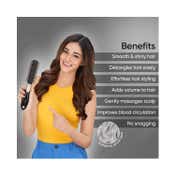 Vega Round Hair Brush for Men and Women Reduces Snags Detangle Add Volume to Hair (E34-RB) (65 g)