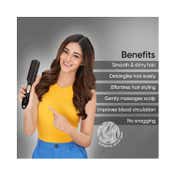 Vega Flat Hair Brush for Men and Women Reduces Snags Detangle & Add Volume to Hair (E34-FB)