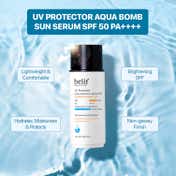 Belif UV Protector Aqua Bomb Sun Serum - Vegan Korean Face Sunscreen with SPF50+ (50 ml)