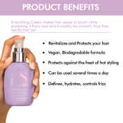 Alfaparf Milano Semi Di Lino Smoothing Cream Dry, Frizzy Hair, Smooth, Shiny, Rebel Hair (125 ml)
