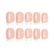 Gush Beauty Nailed It Reusable Luxury Press On Nails - French Gems - Medium Square (8 pcs)