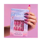 Gush Beauty Nailed It Reusable Luxury Press On Nails - Barbie Pink Chrome - Medium Almond (8 pcs)