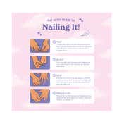 Gush Beauty Nailed It Reusable Luxury Press On Nails - Shimmery French Tips - Medium Round (8 pcs)