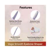 Vega Smooth Eyebrow Shaper for Women for Face Eyebrows Upperlips Chin Set of 4 (ESS-04) (30 g)