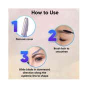 Vega Smooth Eyebrow Shaper for Women for Face Eyebrows Upperlips Chin Set of 4 (ESS-04) (30 g)