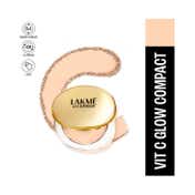 Lakme Makeup+Skincare Vit C Superglow Skin Perfecting Compact - Ivory 10 (8 g)