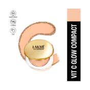Lakme Makeup+Skincare Vit C Superglow Skin Perfecting Compact - Nude 20 (8 g)