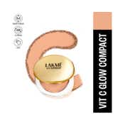 Lakme Makeup+Skincare Vit C Superglow Skin Perfecting Compact - Cinnamon 30 (8 g)