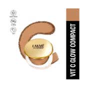 Lakme Makeup+Skincare Vit C Superglow Skin Perfecting Compact - Walnut 38 (8 g)