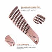 Tash Hair Twirl Automatic Hair Curler - Blush & Slick, Detangling Boar Bristle Hair Brush Combo