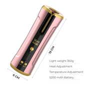 Tash Hair Twirl Automatic Hair Curler - Blush & Slick, Detangling Boar Bristle Hair Brush Combo