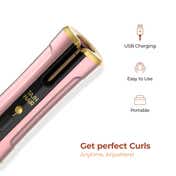Tash Hair Twirl Automatic Hair Curler - Blush & Slick, Detangling Boar Bristle Hair Brush Combo
