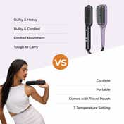 Tash Hair Twirl Automatic Cordless Hair Curler (Onyx) & Glide Hair Straightener Brush (Noir) Combo