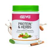 Oziva Protein and Herbs Powder for Weight Control - Vanilla Almond (500 g)