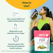 Oziva Protein & Herbs Powder for Weight Control - Vanilla Almond 2 lbs (907 g)