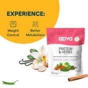 Oziva Protein & Herbs Powder for Weight Control - Vanilla Almond 2 lbs (907 g)