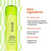 Foxtale Smooth Talk Exfoliating Facial Toner 5% Lactic Acid + Hyaluronic Acid + Niacinamide (150 ml)
