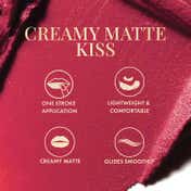 mCaffeine Shades Creamy Matte Kiss Bullet Lipstick - Crushed Berry (3.5 g)