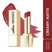mCaffeine Shades Creamy Matte Kiss Bullet Lipstick - Maroon Mimosa (3.5 g)