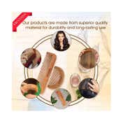 Majestique Handmade Wood Detangling and Long Hair Grooming Comb Set (2 pcs)