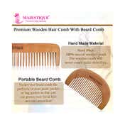 Majestique Handmade Wood Detangling and Long Hair Grooming Comb Set (2 pcs)