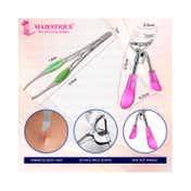 Majestique Eyelash Curler with Slant Tip Tweezer Suitable for All Eye Shapes (2 pcs)