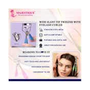 Majestique Eyelash Curler with Slant Tip Tweezer Suitable for All Eye Shapes (2 pcs)