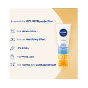 Nivea Sun Face Shine Control Cream Spf 50 (50 ml)