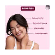 What's Up Wellness Beauty for Healthy Hair Skin & Nails No Added Sugar Gummies (30 Days Pack)
