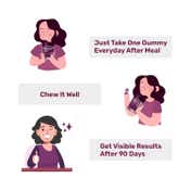 What's Up Wellness Beauty for Healthy Hair Skin & Nails No Added Sugar Gummies (30 Days Pack)