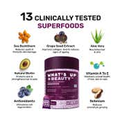 What's Up Wellness Beauty for Healthy Hair Skin & Nails No Added Sugar Gummies (30 Days Pack)