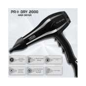 VEGA Professional Pro Dry 2000 Watts Hair Dryer with Diffuser & Nozzle Attachments (VPVHD-13)