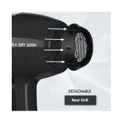 VEGA Professional Pro Dry 2000 Watts Hair Dryer with Diffuser & Nozzle Attachments (VPVHD-13)