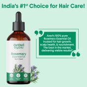 Aravi Organic 100% Pure Natural Rosemary Essential Oil For Hair Growth & Nourish Skin (100 ml)