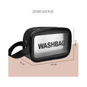 Allure Washable Cosmetic Small Bag - Black