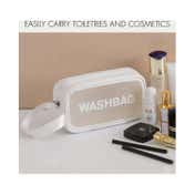 Allure Washable Cosmetic Small Bag - White