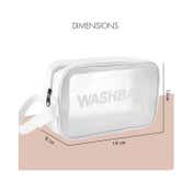 Allure Washable Cosmetic Small Bag - White