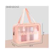 Allure Washable Cosmetic Large Bag - Pink