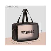 Allure Washable Cosmetic Large Bag - Black