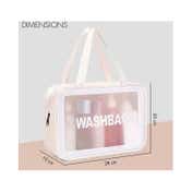 Allure Washable Cosmetic Large Bag - White