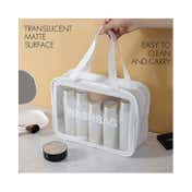 Allure Washable Cosmetic Large Bag - White