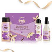 Plum BodyLovin' Vanilla Vibes Bath & Body Gift Set with Body Wash, Body Mist & Body Oil (300 ml)