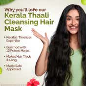 Kerala Thaali Cleansing Hair Mask with Shikakai Amla Flaxseed for Thick & Long Hair (200 g)