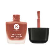 SUGAR Cosmetics Tip Tac Toe Nail Lacquer Matte 41 - Bow Brown (10 ml)
