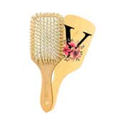 Allure Personalised Paddle Hair Brush Letter V