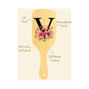 Allure Personalised Paddle Hair Brush Letter V