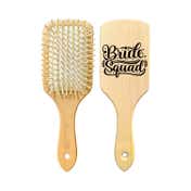 Allure Personalised Paddle Hair Brush Bride Squad Print
