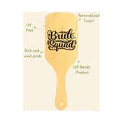 Allure Personalised Paddle Hair Brush Bride Squad Print
